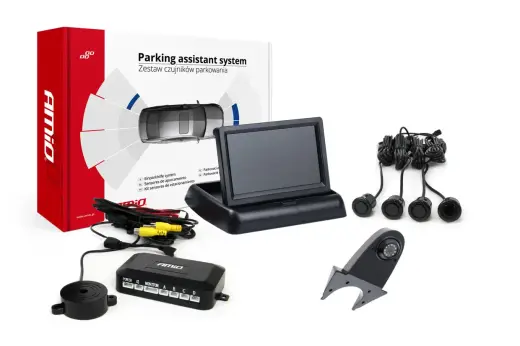 Parking assistant system TFT02 4,3" with HD-502-IR 4 sensors black "GOLD"