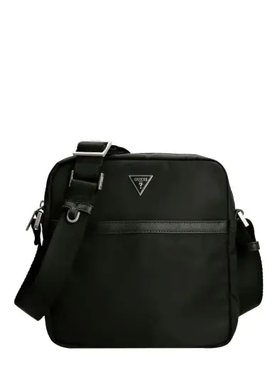 Guess, Certosa, Polyurethane, Textile Bag, Black, HMECRNP2258BLA, For Men, 22 x 5 x 23.5 cm