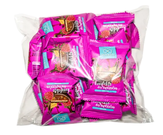 SKRĪVERU Wafer candies with raspberries in chocolate 700g