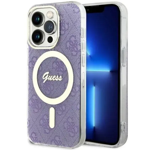 Guess GUHMP14LH4STU iPhone 14 Pro 6.1" purple|purple hardcase 4G MagSafe