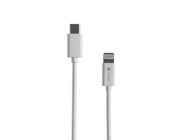 LIGHTNING(M)->USB-C(M) CABLE 2M WHITE MFI PRAT