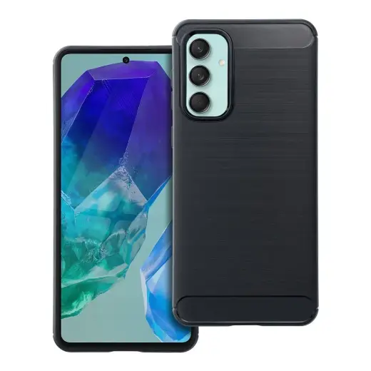 Carbon phone case for Samsung Galaxy M55 black
