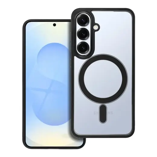 Color Edge Mag telefono dėklas su MagSafe palaikymu Samsung Galaxy S25 (S931) juodas