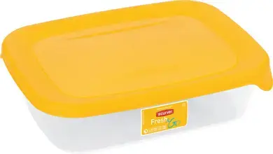 Контейнер для продуктов прямоугольний 0,5л Fresh&Go желтый