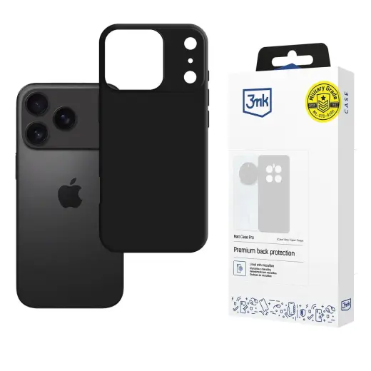 3mk Matt Case Pro for Apple iPhone 17 Pro - Matte Black