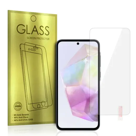 Gold grūdintas apsauginis stiklas telefonui Galaxy A35 5G | Galaxy A55 5G