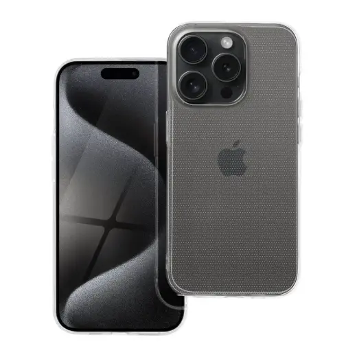 Clear 2 mm telefono dėklas iPhone 15 Pro skaidrus