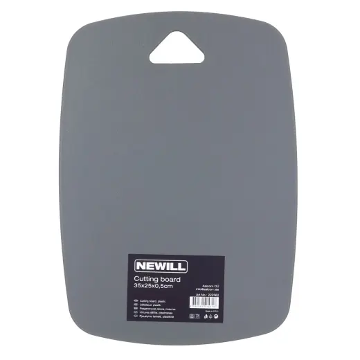 Cutting board plastic 35 x 25 x 0.5 cm dark grey
