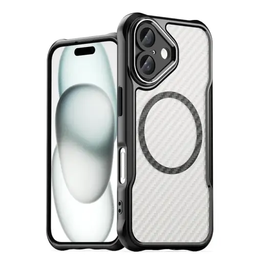 Leading Series telefono dėklas su MagSafe palaikymu iPhone 16 Plus juodas