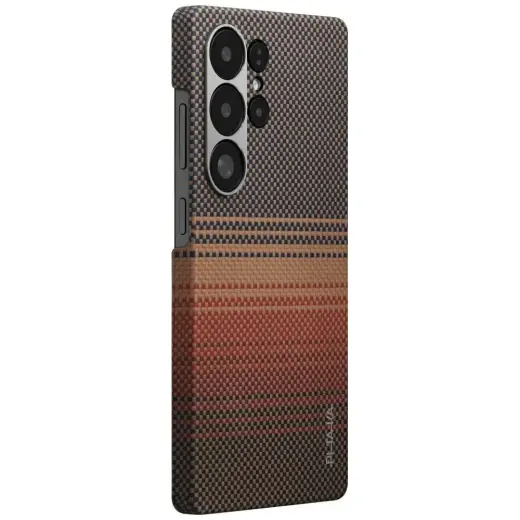 PITAKA Moonrise Tactile Woven MagSafe maciņš telefonam Samsung Galaxy S25 Ultra sunset