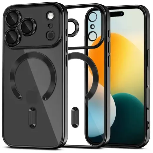 TECH-PROTECT MAGFLEX phone case with MagSafe support for iPhone 17 Pro Max shiny black