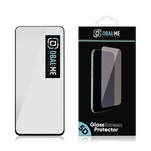 OBAL:ME 5D Glass Screen Protector for Motorola G56 Black