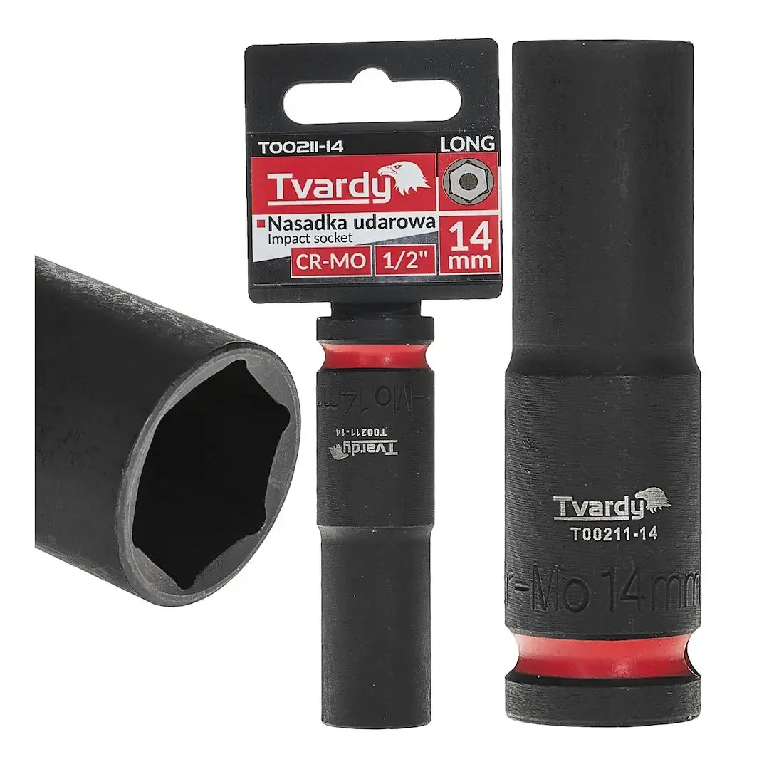 Deep impact socket 1/2" 6PT 14mm CR-MO