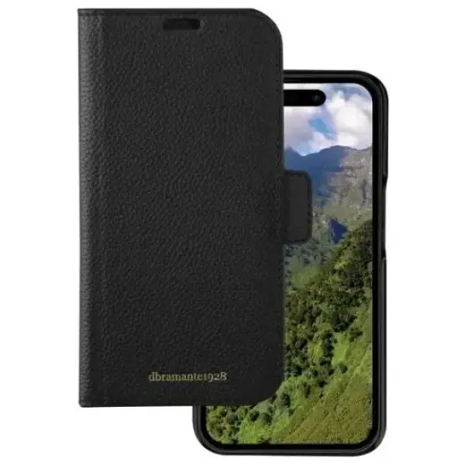 Etui dbramante 1928 New York 2w1 Wallet  do iPhone 15 czarny/black