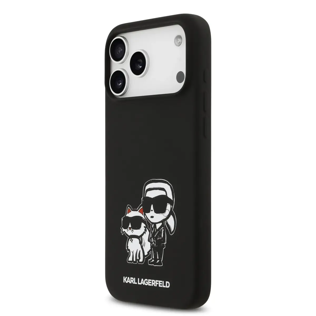 Karl Lagerfeld Liquid Silicone K&CH Sketch чехол с поддержкой MagSafe для телефона iPhone 17 Pro Max черный