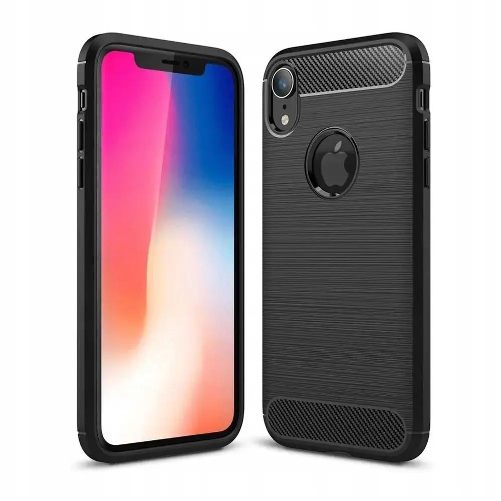 Carbon maciņš telefonam iPhone XR melns