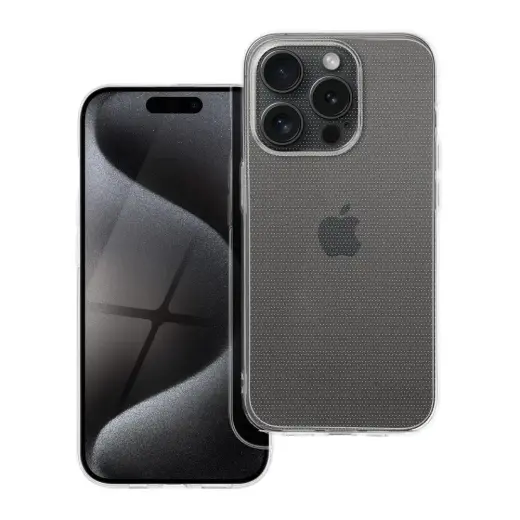 CLEAR 2 mm maciņš telefonam iPhone 15 Pro caurspīdīgs
