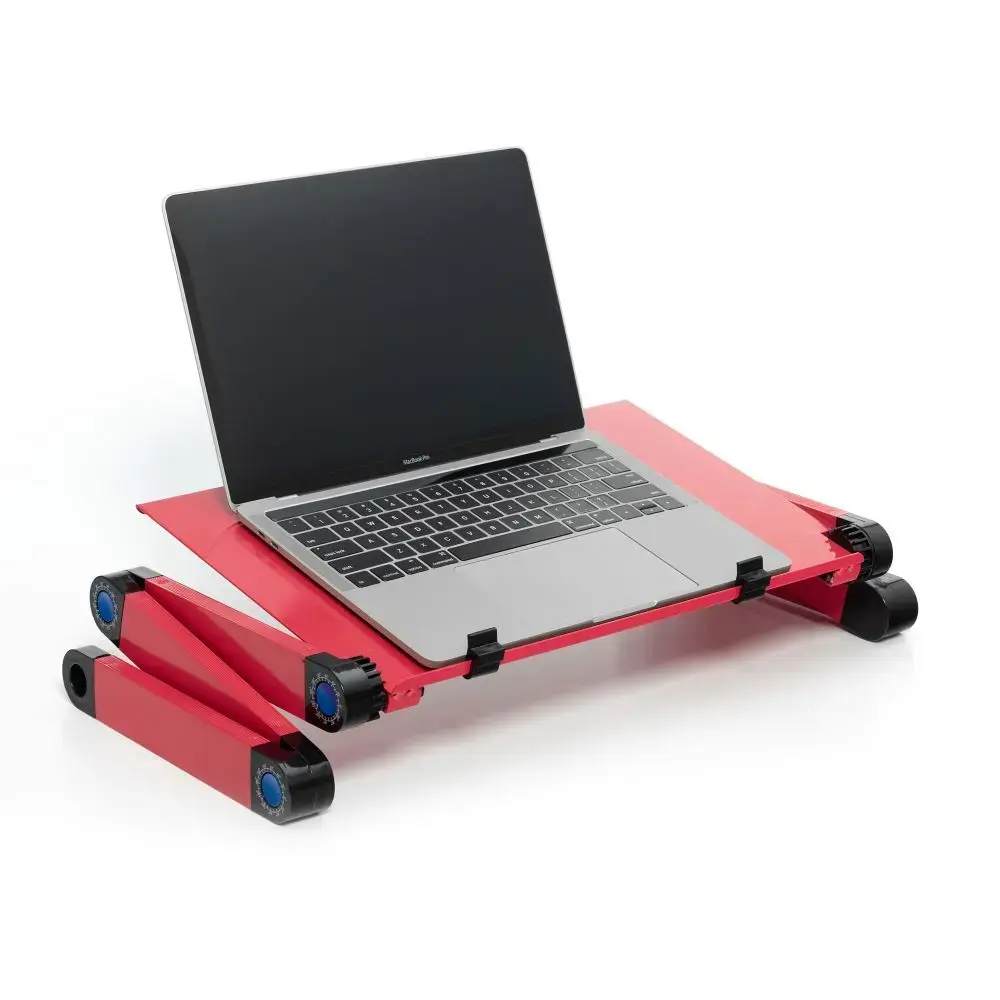 Desk for laptop uniwersal adjustable with cooling YL-803 red