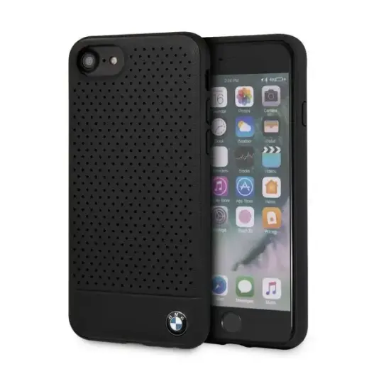 Etui hardcas BMW BMHCI8PEBOBK iPhone 7|8 SE 2020 czarny|black Signature Perforated