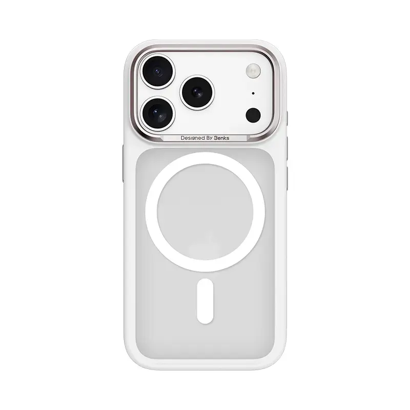 Benks Magnetic Mist Case Metal Frame (0069) for Iphone 17 Pro white (Camera Control Button)