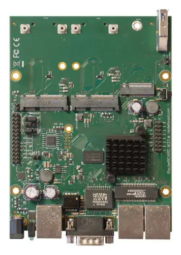MikroTik RBM33G | Router | 3x RJ45 1000Mb|s, 2x miniPCI-e, 1x USB, 1x microSD, 1x M.2