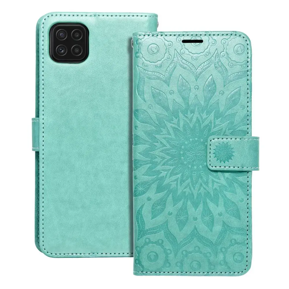 MEZZO mandala raamatutüüpi telefoni ümbris Samsung Galaxy A22 5G (A226) roheline