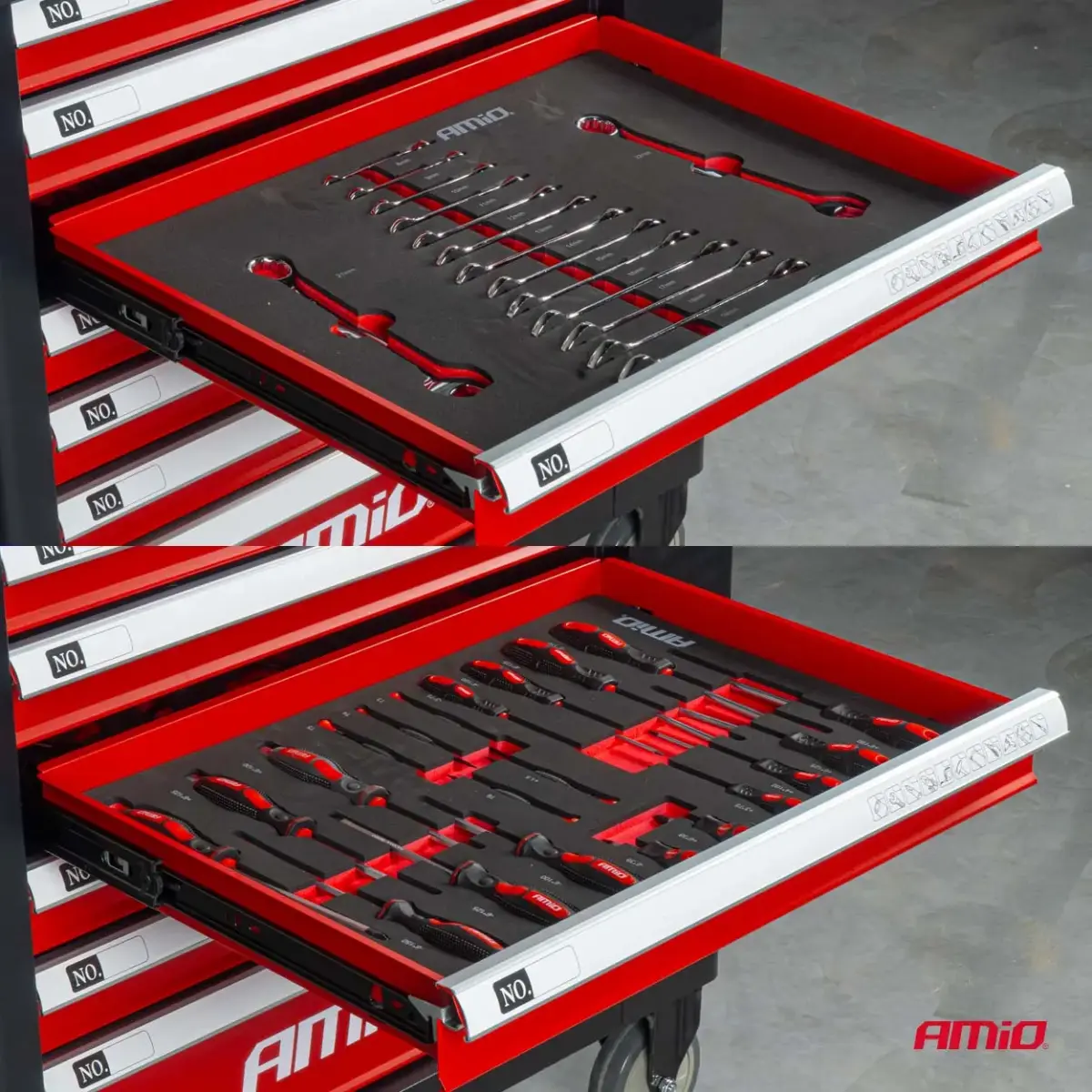 Tool Cabinet with 258-piece Tool Set 840x460x870mm AMIO-04892
