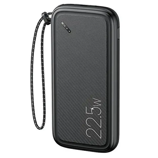 USAMS PB56 external battery (powerbank) | 10000 mAh | 22.5W | USB-A, USB-C, Micro USB | LED display | black
