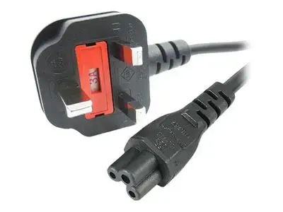 StarTech.com 3ft (1m) UK Laptop Power Cable, BS 1363 to C5 Clover Leaf, 2.5A 250V, 18AWG, Notebook|Laptop Replacement Cord, Printer Cable, UK Laptop Charger Cord, BS 1363 to IEC60320 C5 - Power Brick Cord - power cable - IEC 60320 C5 to BS 1363 - 1 m
