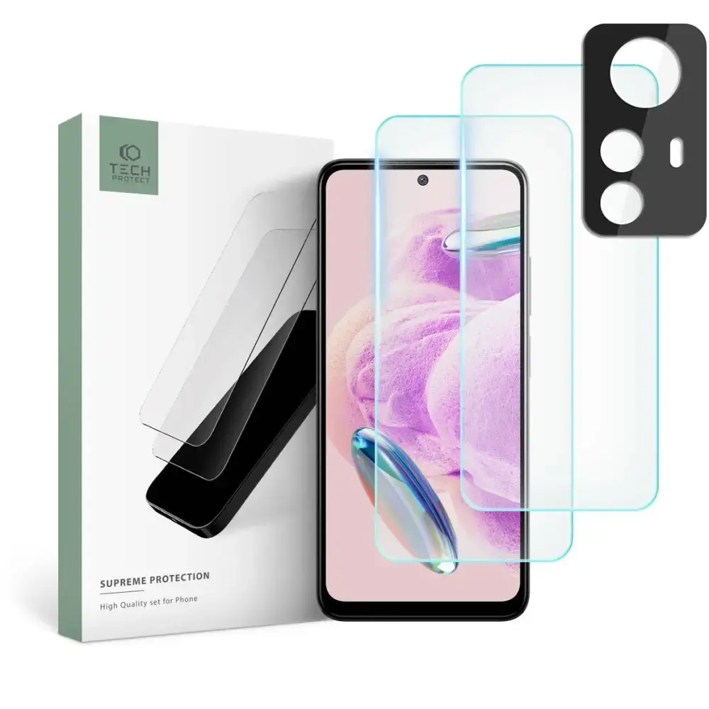 TECH-PROTECT SUPREME SET XIAOMI REDMI NOTE 12S CLEAR TEMPERED GLASS