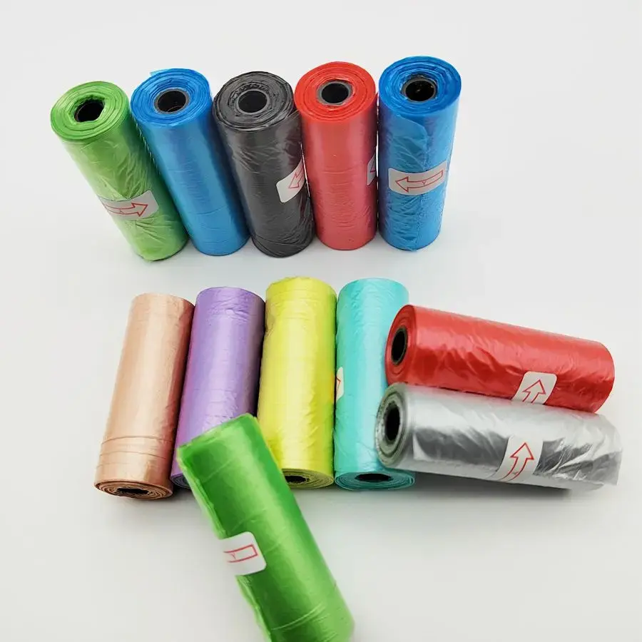 Plastic bags for dog excrement 10 rolls orange