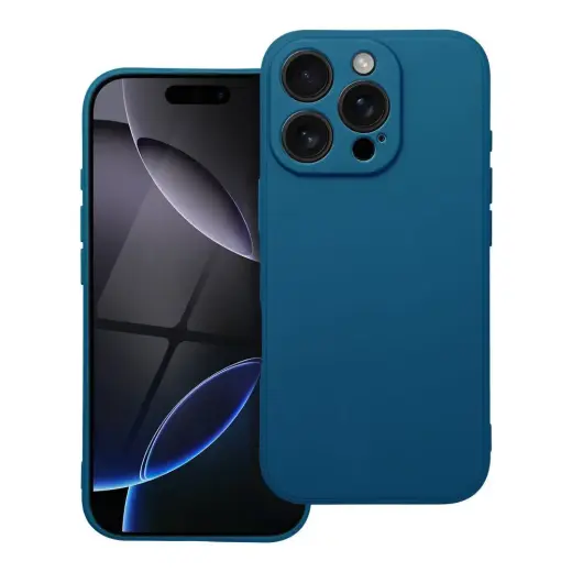 Matt maciņš telefonam iPhone 16 Pro zils