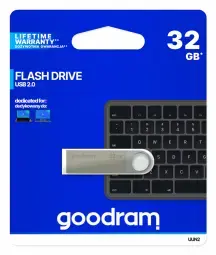 GOODRAM  UUN2 Pendrive - 32GB USB 2.0 SILVER