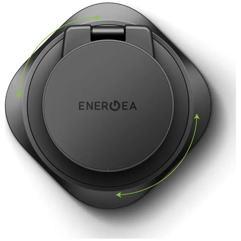 ENERGEA Alumag GYRO 360 bezvadu lādētājs | Qi 2.2 | Saderīgs ar MagSafe | 25W | pelēks