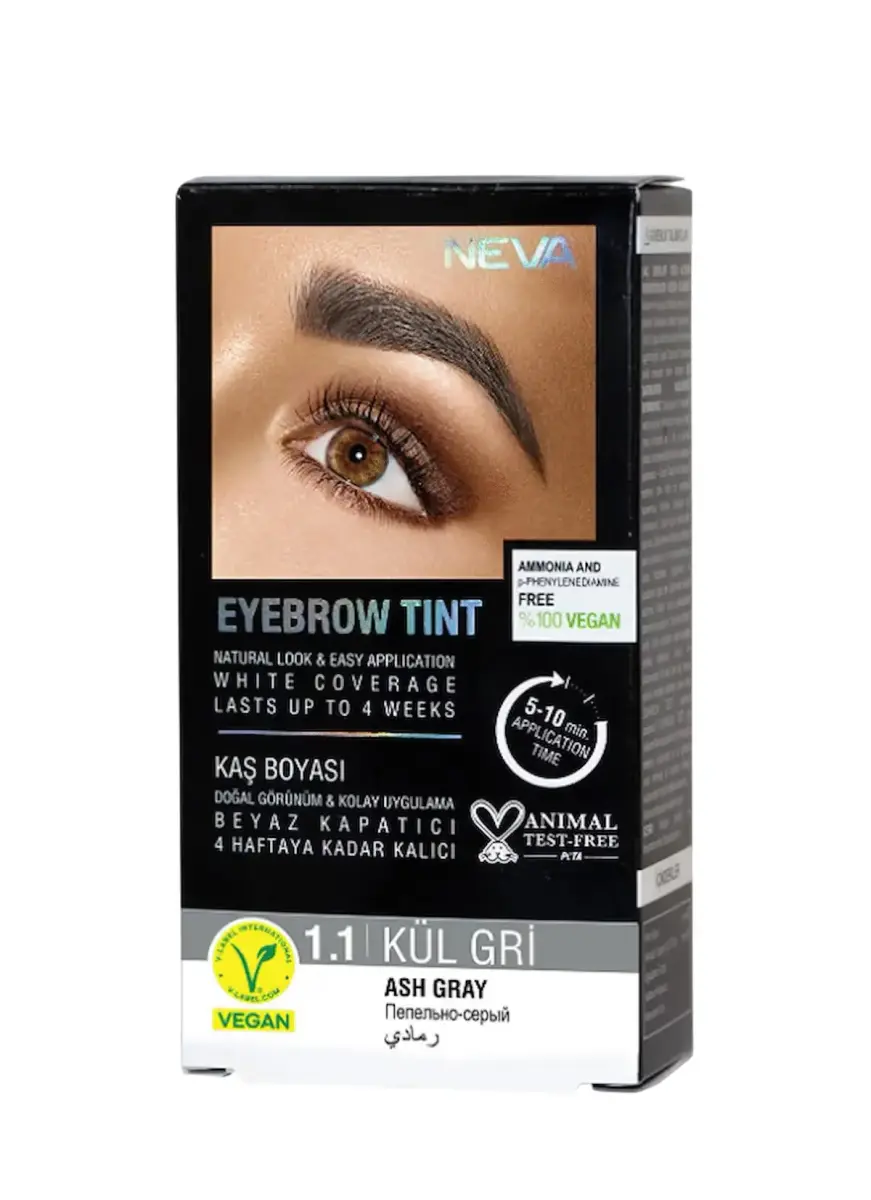 Neva, Eyebrow Tint, Permanent Hair Dye,  Ash Gray, 30 ml