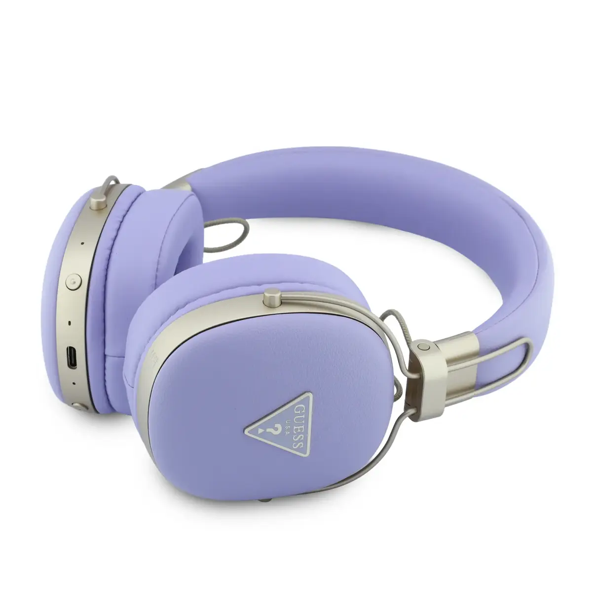 GUESS PU Grained Triangle Gold Metal
