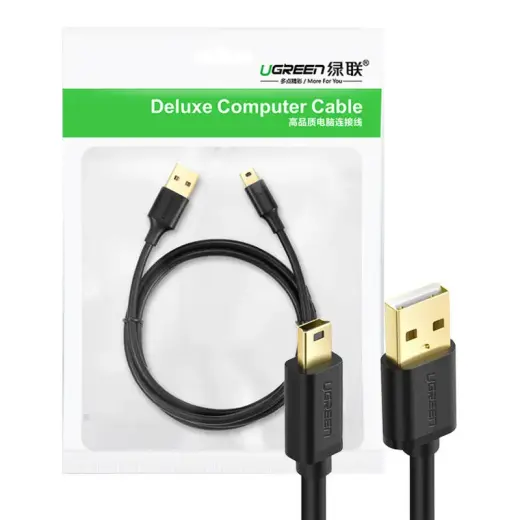 Ugreen 10355B data transfer and charging cable | USB-A to Mini USB | 1m | black