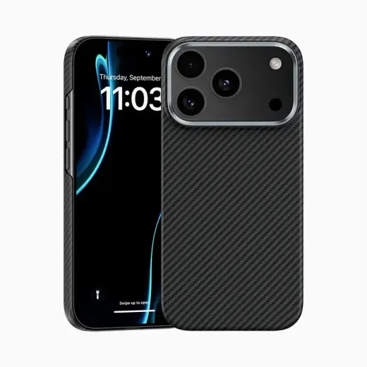 Benks Magnetic Armor Air Kevlar Metal Frame 600D maciņš telefonam iPhone 17 Pro Max melns