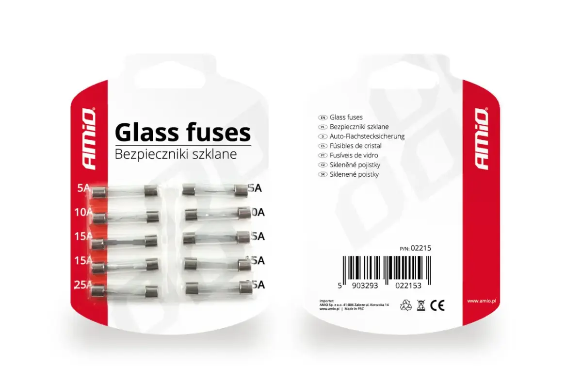 Glass fuses 10 pcs