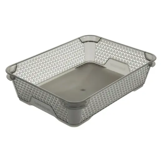 Корзина мини А5 Mirko 26,5x20x7см кристально-серый (прозрачная)