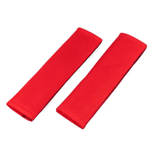 Seat belt pad red 2pcs set