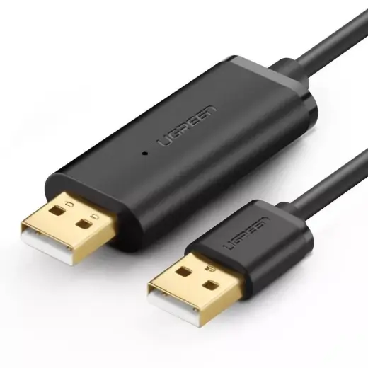 UGREEN US166 USB cable A-A for data transfer, 2m (black)