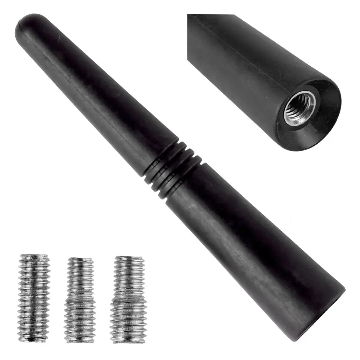 Car antenna mast 9 cm with 3 adapters 5/6/7mm ANTM09 AMIO-01509