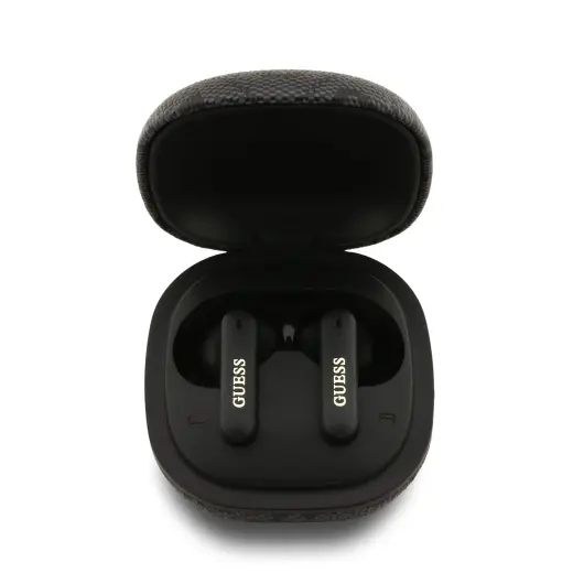 Guess PU 4G Script Logo ENC TWS Wireless Earphones Black