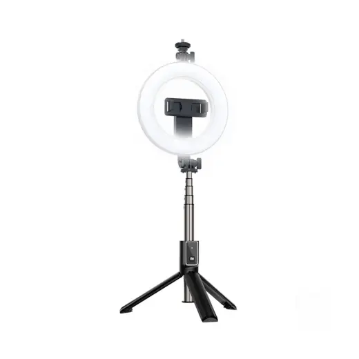 XO selfie stick Bluetooth tripod SS12 black 95cm with LED lamp