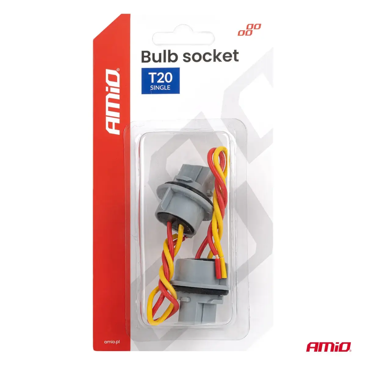 Bulb socket T20 LED 12V W21W WY21W W3x16d 7440 T20 2szt. AMIO-04833