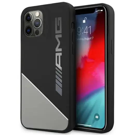 AMG AMHCP12MWGDBK iPhone 12|12 Pro szary|grey hardcase Silicone Two Tones