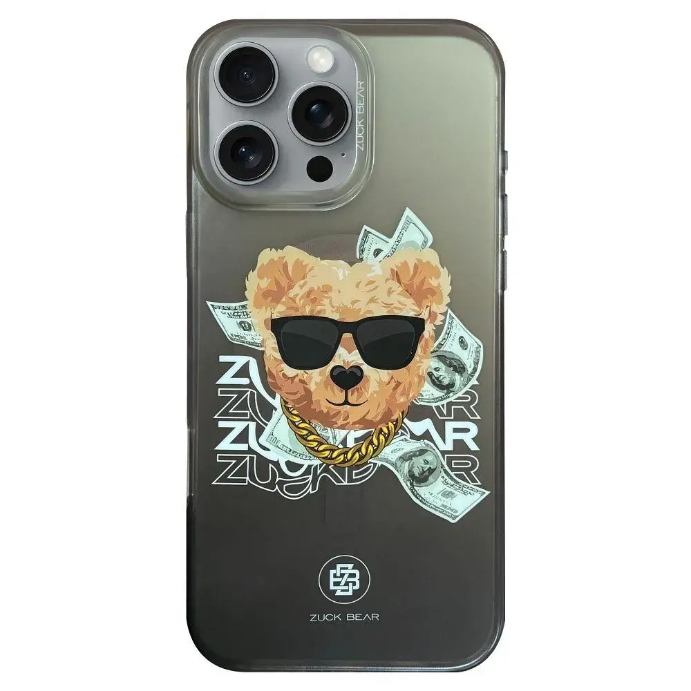 Zuck Bear Harold maciņš ar MagSafe atbalstu telefonam iPhone 16 Pro Max melns