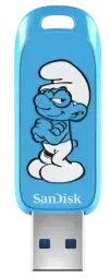 Zibatmiņa Sandisk Smurfs 256GB Brainy Smurf Edition