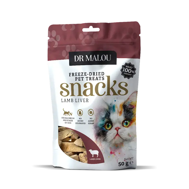 DR Malou Treats for cats - , Treats for cats 100% freeze-dried lamb liver 50g